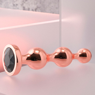 Foto 4 do produto Plug Anal Cromado no Tamanho M com Base - Gender X Gold Digger Médium | 10 x 2,5 cm