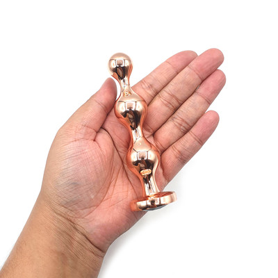 Foto 5 do produto Plug Anal Cromado no Tamanho M com Base - Gender X Gold Digger Médium | 10 x 2,5 cm