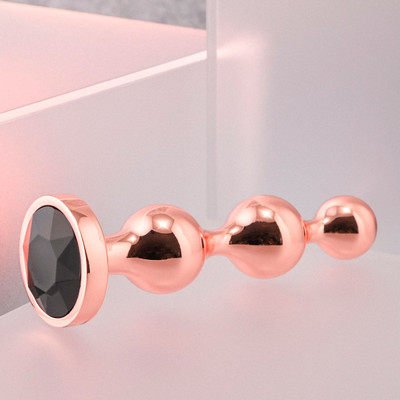 Foto 4 do produto Plug Anal Cromado no Tamanho P com Base - Gender X Gold Digger Small | 9,2 x 2,2 cm