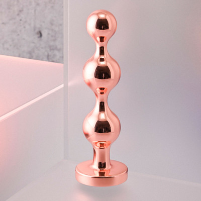 Plug Anal Cromado no Tamanho P com Base - Gender X Gold Digger Small | 9,2 x 2,2 cm