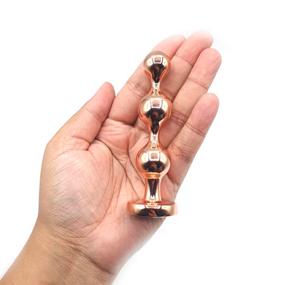 Plug Anal Cromado no Tamanho P com Base - Gender X Gold Digger Small | 9,2 x 2,2 cm