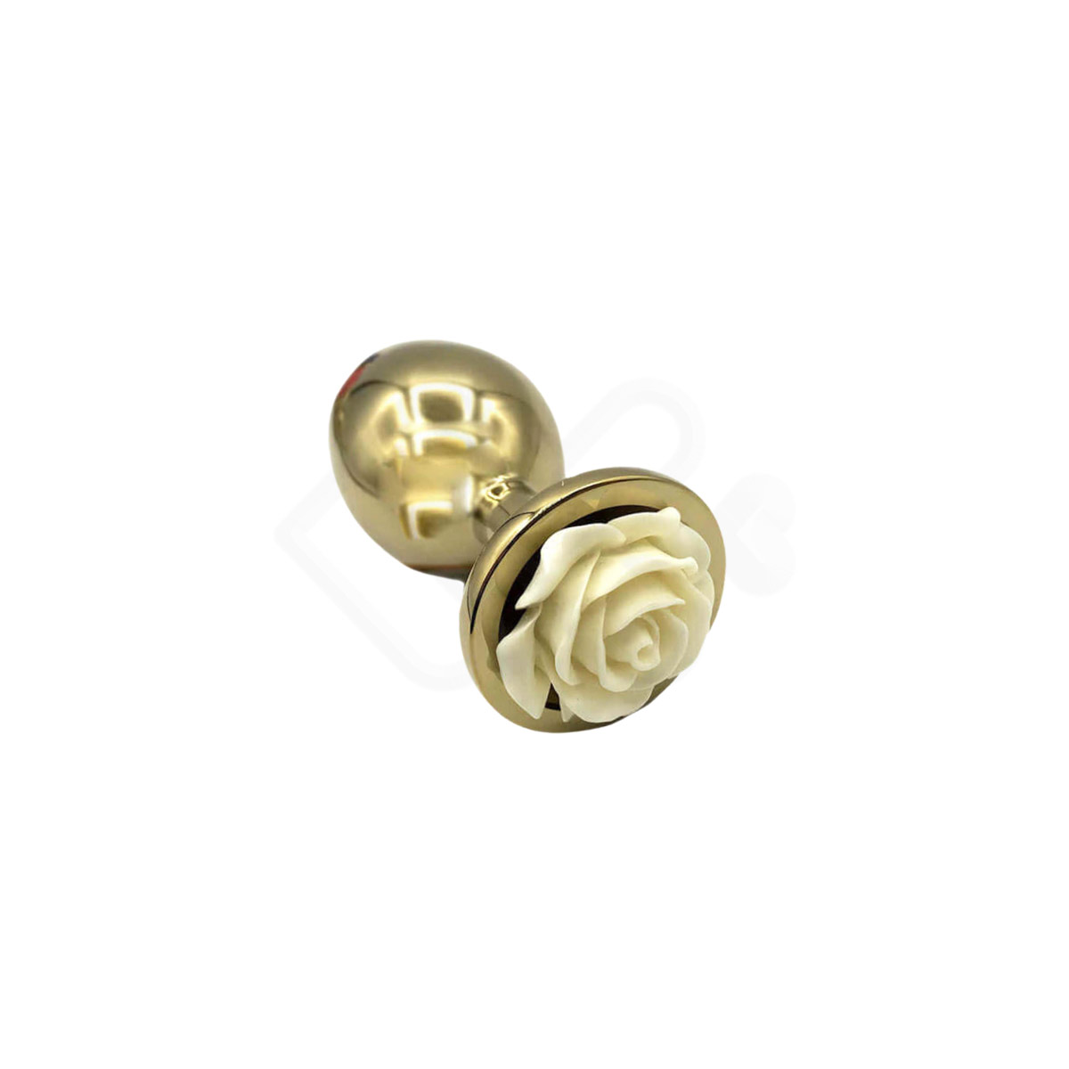 Plug Anal "M" em Metal Dourado e Formato Cônico com Detalhe de Rosa em sua Base - 7,5 x 3,4 cm | Disponível em 4 Cores - 6