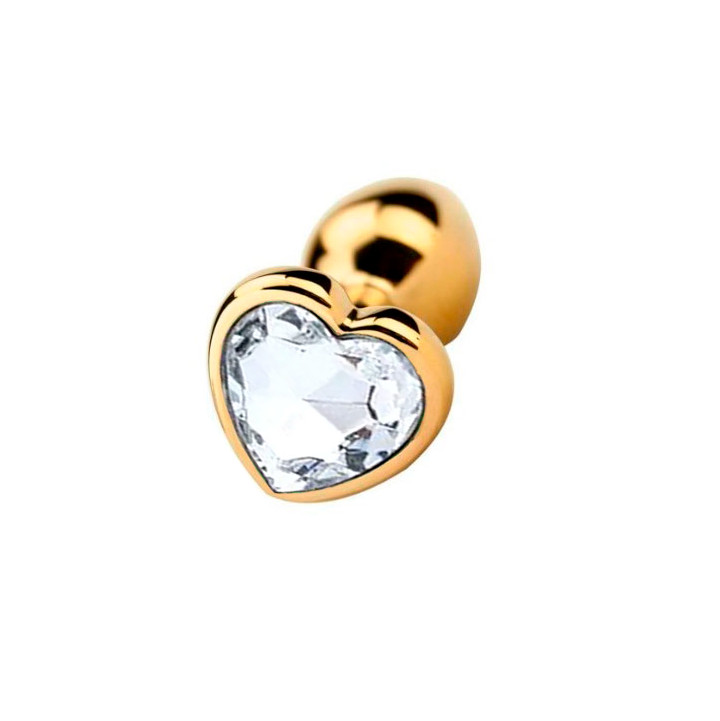 Plug Anal Dourado Tamanho "M" com Joia na Base em Formato de Coração - Lust Metal Diamond Heart  | 7 x 3,3 cm | Disponível em 6 Cores - 3