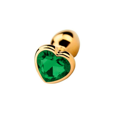 Foto 7 do produto Plug Anal Dourado Tamanho "M" com Joia na Base em Formato de Coração - Lust Metal Diamond Heart  | 7 x 3,3 cm | Disponível em 6 Cores