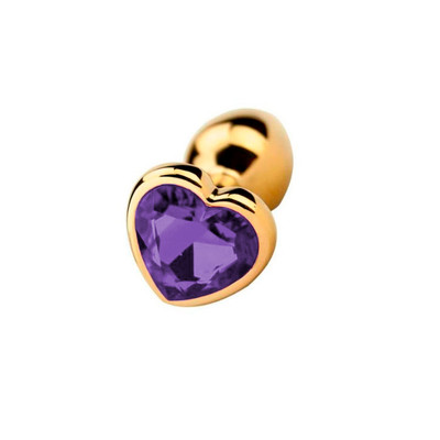 Foto 6 do produto Plug Anal Dourado Tamanho "M" com Joia na Base em Formato de Coração - Lust Metal Diamond Heart  | 7 x 3,3 cm | Disponível em 6 Cores