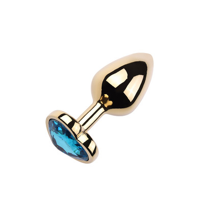 Foto 14 do produto Plug Anal Dourado "M" no Formato Cônico com Detalhe de Pedra Brilhante na Base de Coração | 7 x 3,3 cm | Disponível em 9 Cores