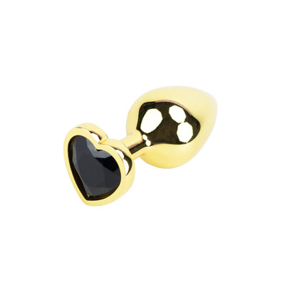 Foto 18 do produto Plug Anal Dourado "M" no Formato Cônico com Detalhe de Pedra Brilhante na Base de Coração | 7 x 3,3 cm | Disponível em 9 Cores