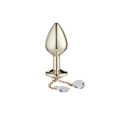 Foto 3 do produto Plug Anal "M" Dourado com Pingente de Cristal - Sexy Fantasy Lite | 7,0 x 3,3 cm