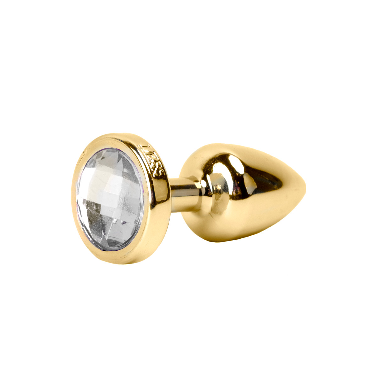 Plug Anal Dourado no tamanho "P" em ABS Atóxico com Formato Cônico e Detalhe de Joia - Hard Less | 6 x 2,6 cm | Disponível em 6 Cores - 2