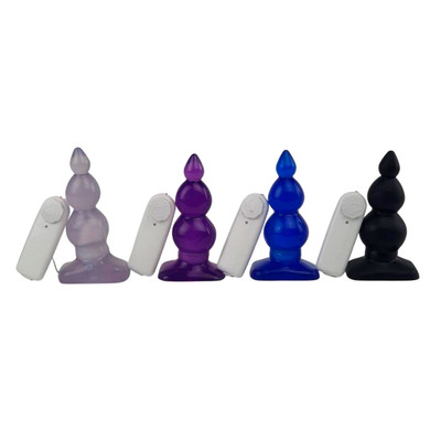 Foto 1 do produto Plug Anal Escalonado com 3 Esferas Gradativas, Vibração Multivelocidade e Controle Remoto com Fio - Magic Sexy | Disponível em 4 Cores