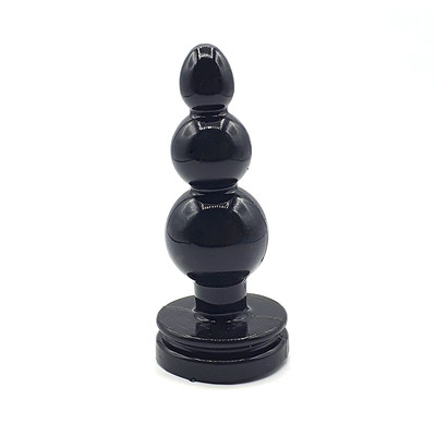 Foto 2 do produto Plug Anal Escalonado com 3 Esferas de Tamanhos Gradativos e Detalhe de Joia de Coração na Base - InNamorata Love Items | 9,7 x 3,5 cm