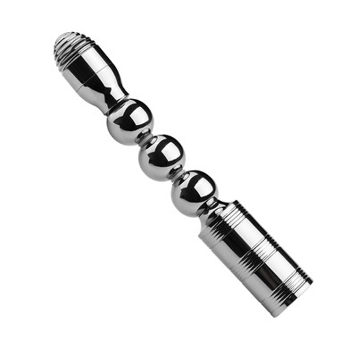 Foto 3 do produto Plug Anal Escalonado em Aço com 10 Modos de Vibração e Carregamento via Cabo USB Magnético - Runyu | 14,5 x 3 cm