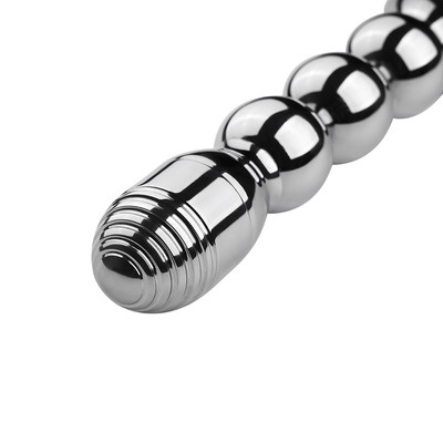 Foto 6 do produto Plug Anal Escalonado em Aço com 10 Modos de Vibração e Carregamento via Cabo USB Magnético - Runyu | 14,5 x 3 cm