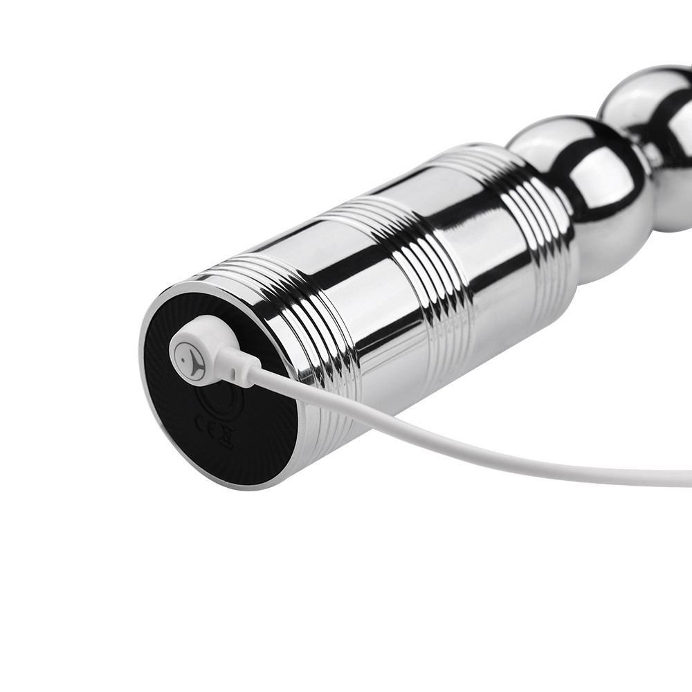 Plug Anal Escalonado em Aço com 10 Modos de Vibração e Carregamento via Cabo USB Magnético - Runyu | 14,5 x 3 cm - 8