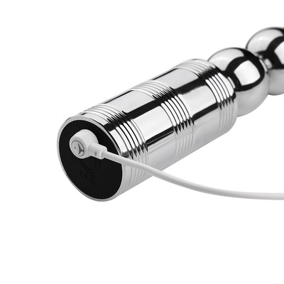 Plug Anal Escalonado em Aço com 10 Modos de Vibração e Carregamento via Cabo USB Magnético - Runyu | 14,5 x 3 cm