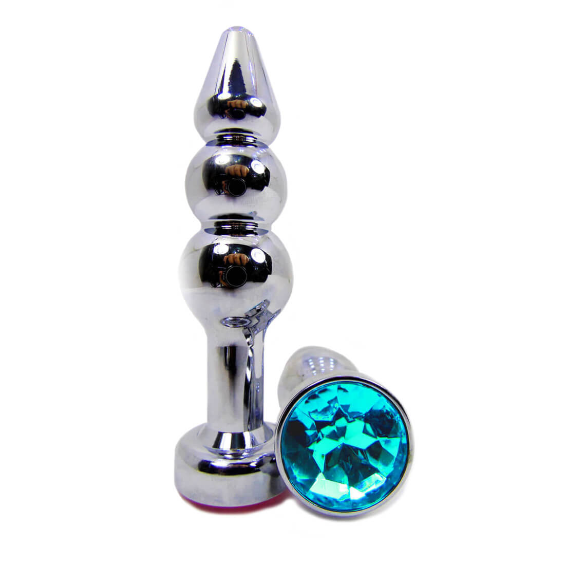 Plug Anal Escalonado em Aço Inoxidável com Detalhe de  Joia na Base | Disponível em 4 Cores - 2