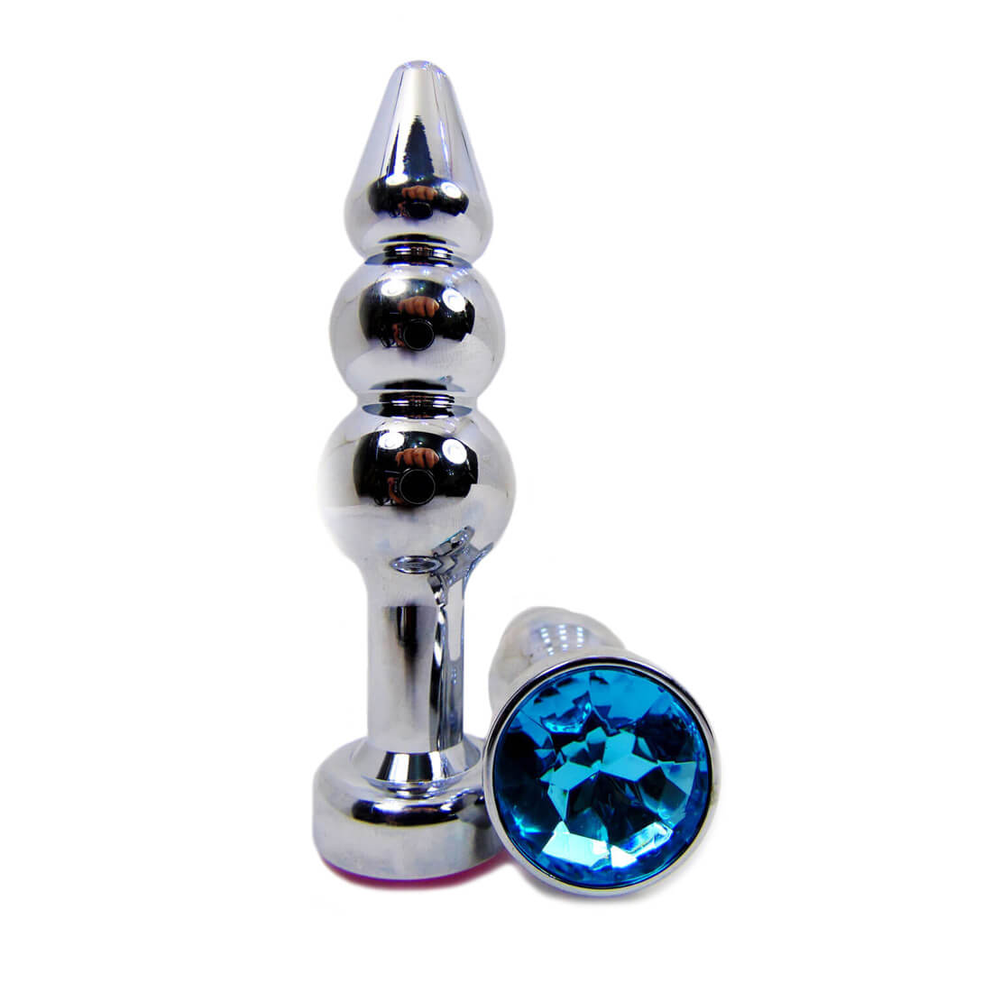 Plug Anal Escalonado em Aço Inoxidável com Detalhe de  Joia na Base | Disponível em 4 Cores - 3