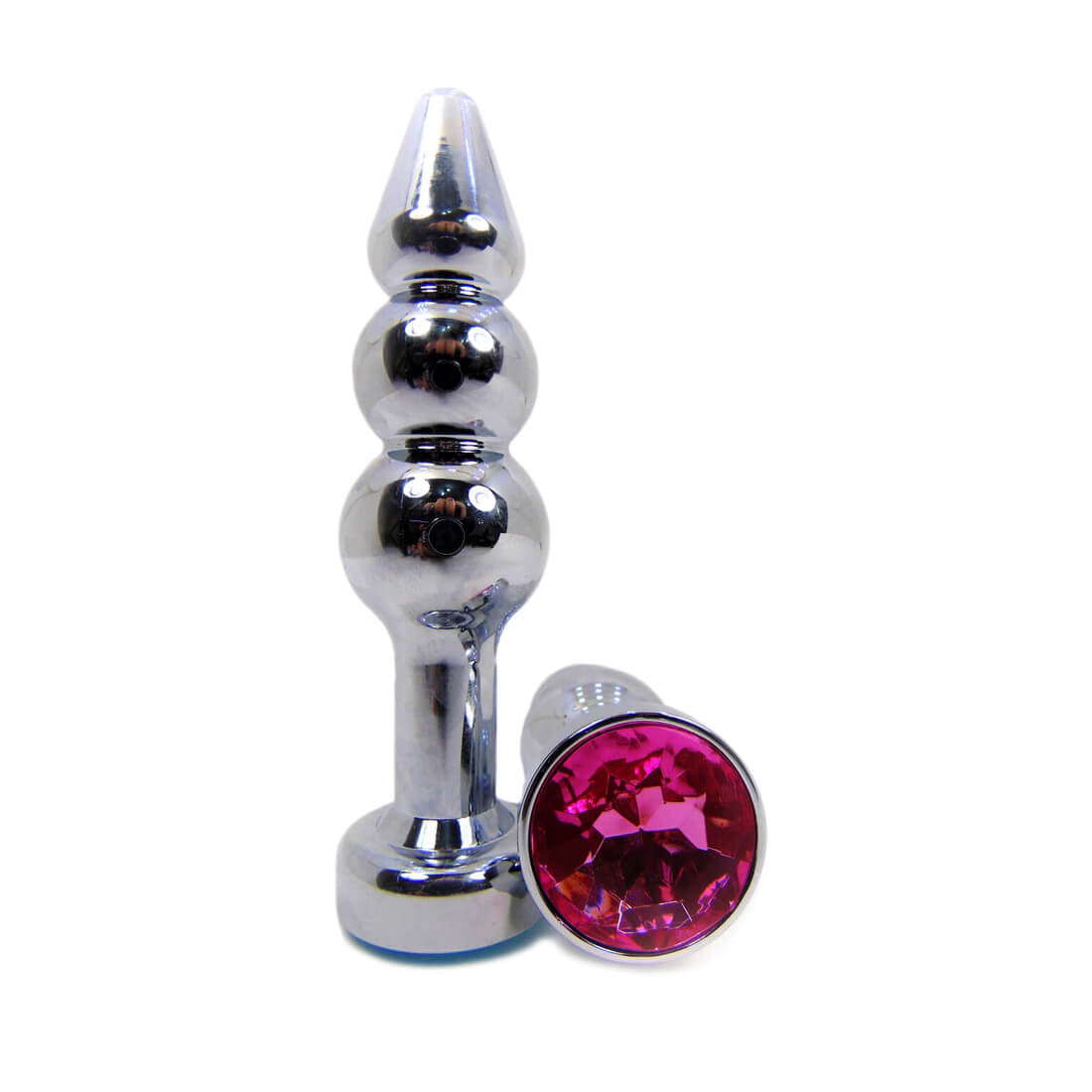 Plug Anal Escalonado em Aço Inoxidável com Detalhe de  Joia na Base | Disponível em 4 Cores - 4