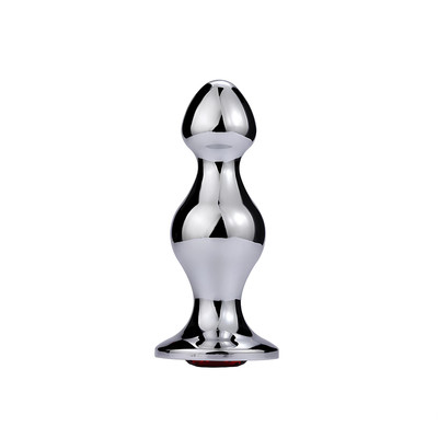 Plug Anal Escalonado em Aço Inoxidável com Joia na Base - Sexy Import | 12,4 x 5 cm | Disponível em 5 Cores