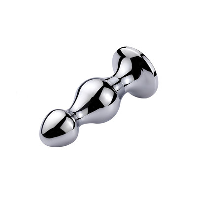 Foto 2 do produto Plug Anal Escalonado em Aço Inoxidável com Joia na Base - Sexy Import | 12,4 x 5 cm | Disponível em 5 Cores