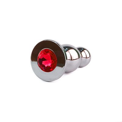 Foto 4 do produto Plug Anal Escalonado em Aço Inoxidável com Joia na Base - Sexy Import | 12,4 x 5 cm | Disponível em 5 Cores
