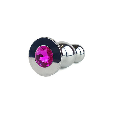 Foto 5 do produto Plug Anal Escalonado em Aço Inoxidável com Joia na Base - Sexy Import | 12,4 x 5 cm | Disponível em 5 Cores
