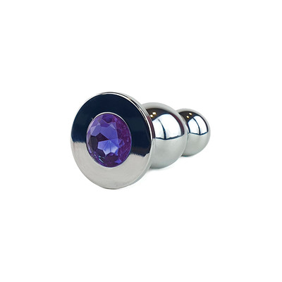 Foto 6 do produto Plug Anal Escalonado em Aço Inoxidável com Joia na Base - Sexy Import | 12,4 x 5 cm | Disponível em 5 Cores