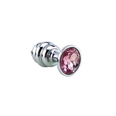 Foto 3 do produto Plug Anal Escalonado em Aço com Joia no Tamanho ''M'' - Sexy Import | Disponível em 5 Cores