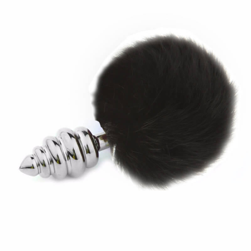 Plug Anal Escalonado em Aço com Pompom - Tamanho: M | Disponível em 3 Cores - 4