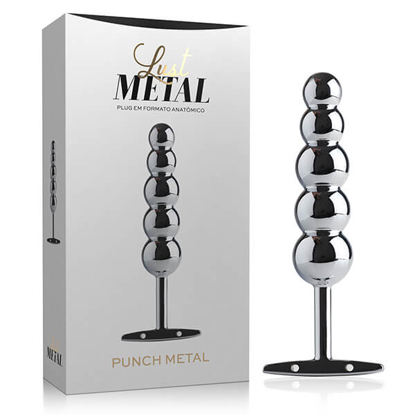 Plug Anal Escalonado com Alça - Lust Metal Puch Metal | Disponível em 2 Cores - 5