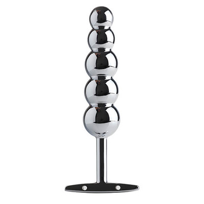 Foto 4 do produto Plug Anal Escalonado com Alça - Lust Metal Puch Metal | Disponível em 2 Cores