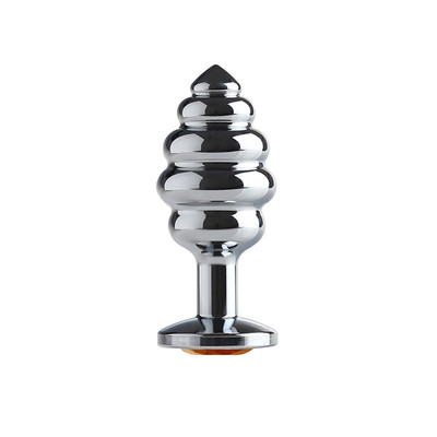 Foto 2 do produto Plug Anal ''M'' Escalonado Cromado com Joia na Base - Lust Metal Hive Plug | Disponível em 11 Cores