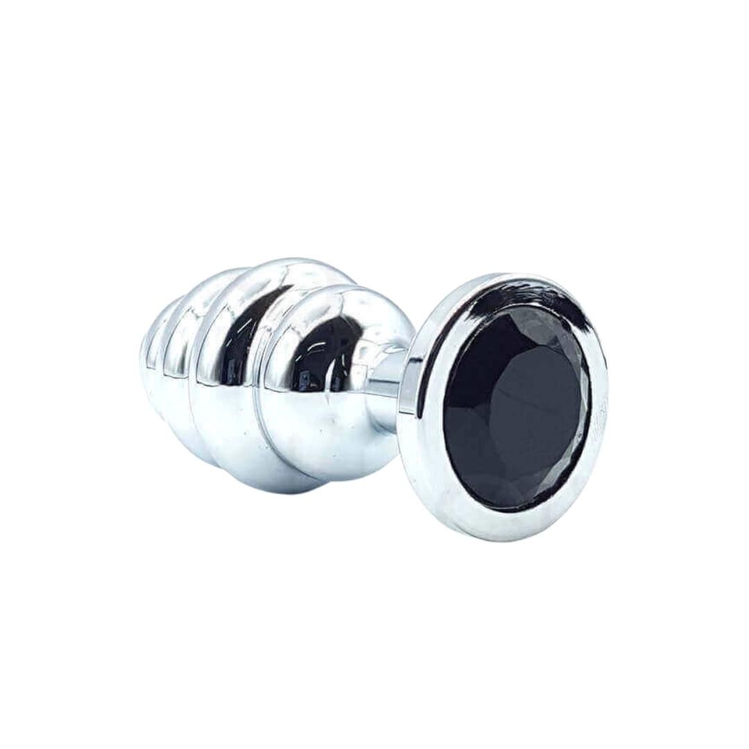 Plug Anal ''M'' Escalonado Cromado com Joia na Base - Lust Metal Hive Plug | Disponível em 11 Cores - 12