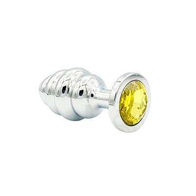 Foto 13 do produto Plug Anal ''M'' Escalonado Cromado com Joia na Base - Lust Metal Hive Plug | Disponível em 11 Cores