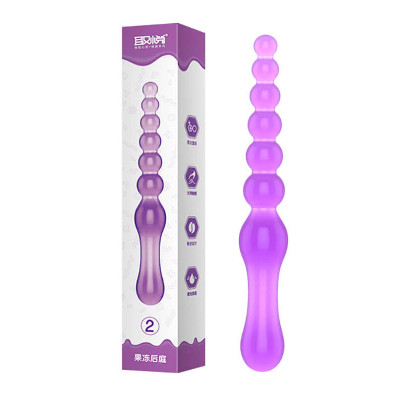 Plug Anal Escalonado Feito em Silicone - 16,5 x 2,3 cm - 1