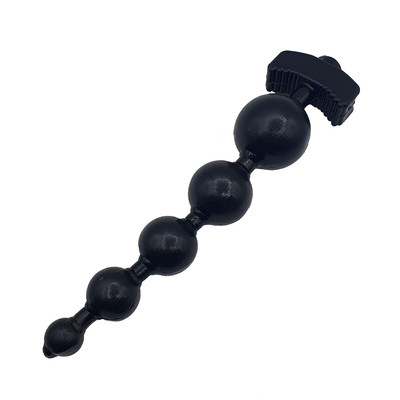 Plug Anal Escalonado Flexível com 5 Esferas - InNamorata Flex Black Sexy | 20,5 x 4,2 cm