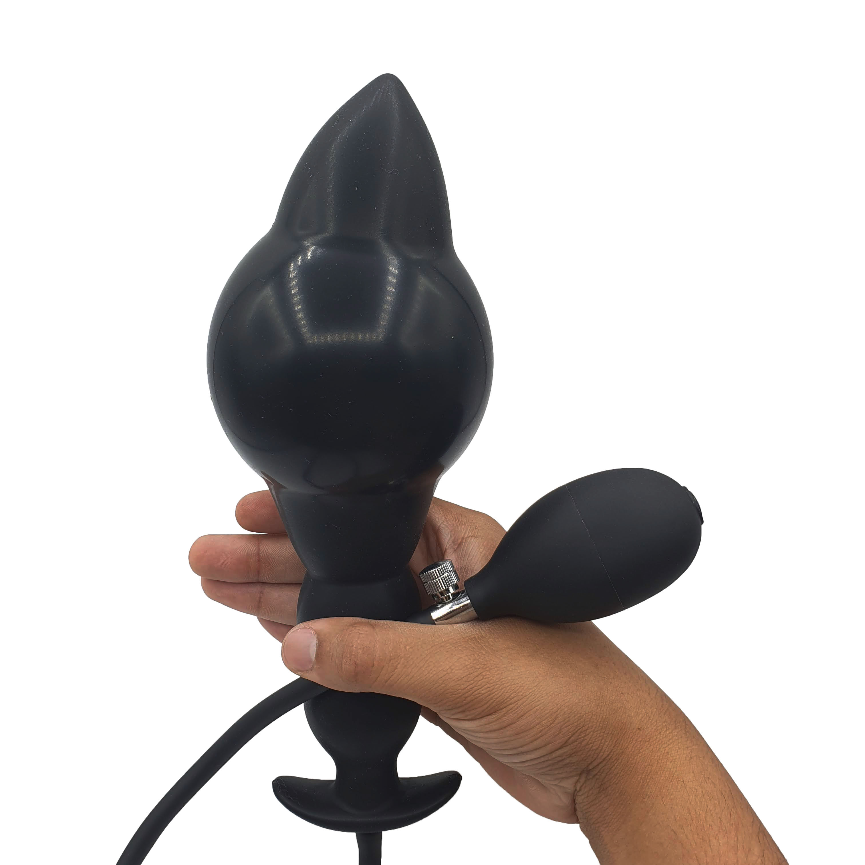 Plug Escalonado Inflável com 5 Esferas para Penetração Anal - 18,5 x 3,5 cm - 3