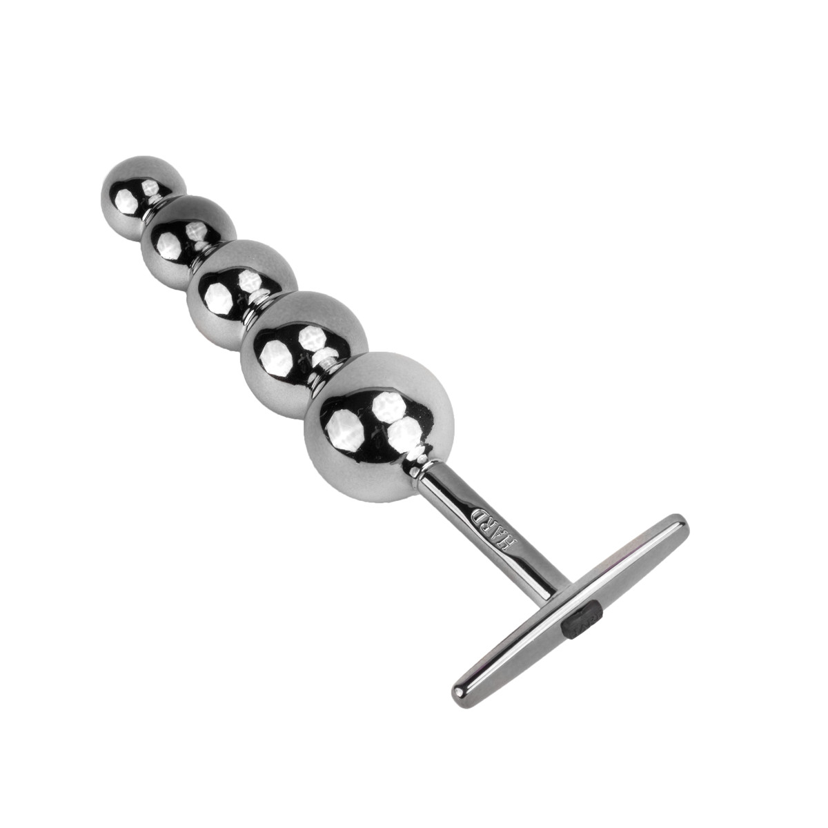 Plug Anal Escalonado em Metal com 5 Esferas de Tamanhos Gradativos e Suporte para Pegada - Hard Plug Ball | 14,8 x 3 cm | Disponível em 3 Cores - 2