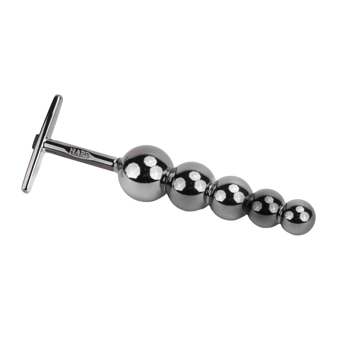 Plug Anal Escalonado em Metal com 5 Esferas de Tamanhos Gradativos e Suporte para Pegada - Hard Plug Ball | 14,8 x 3 cm | Disponível em 3 Cores - 3