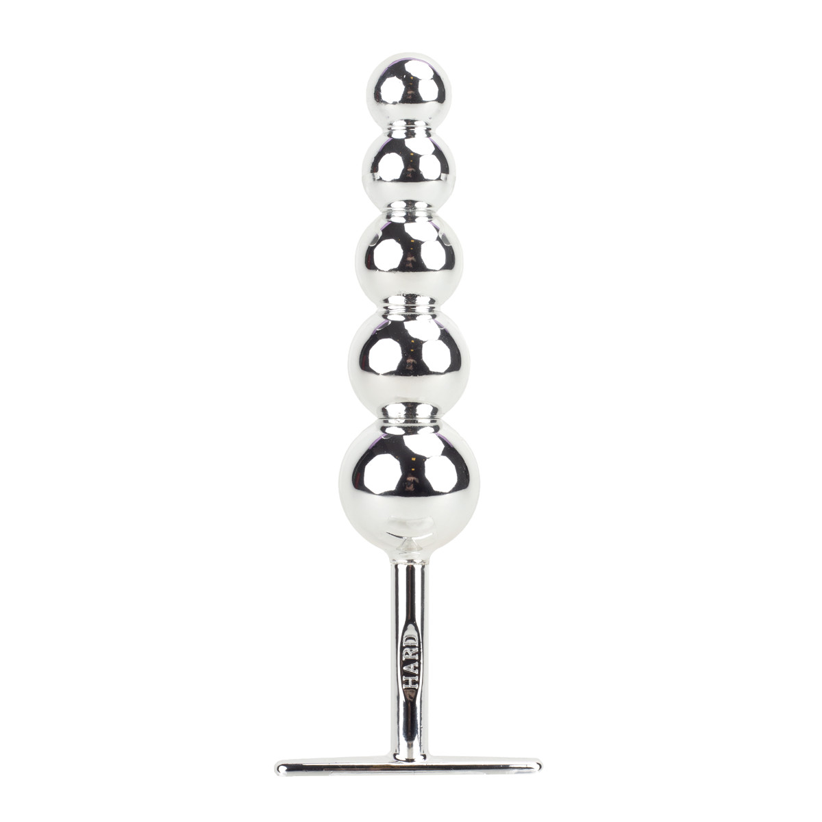 Plug Anal Escalonado em Metal com 5 Esferas de Tamanhos Gradativos e Suporte para Pegada - Hard Plug Ball | 14,8 x 3 cm | Disponível em 3 Cores - 9