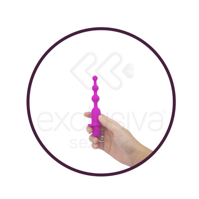 Foto 6 do produto Plug Anal Escalonado Recarregável com 12 Modos de Vibração em Silicone - Pretty Love Hermosa | 13,6 x 2,1 cm