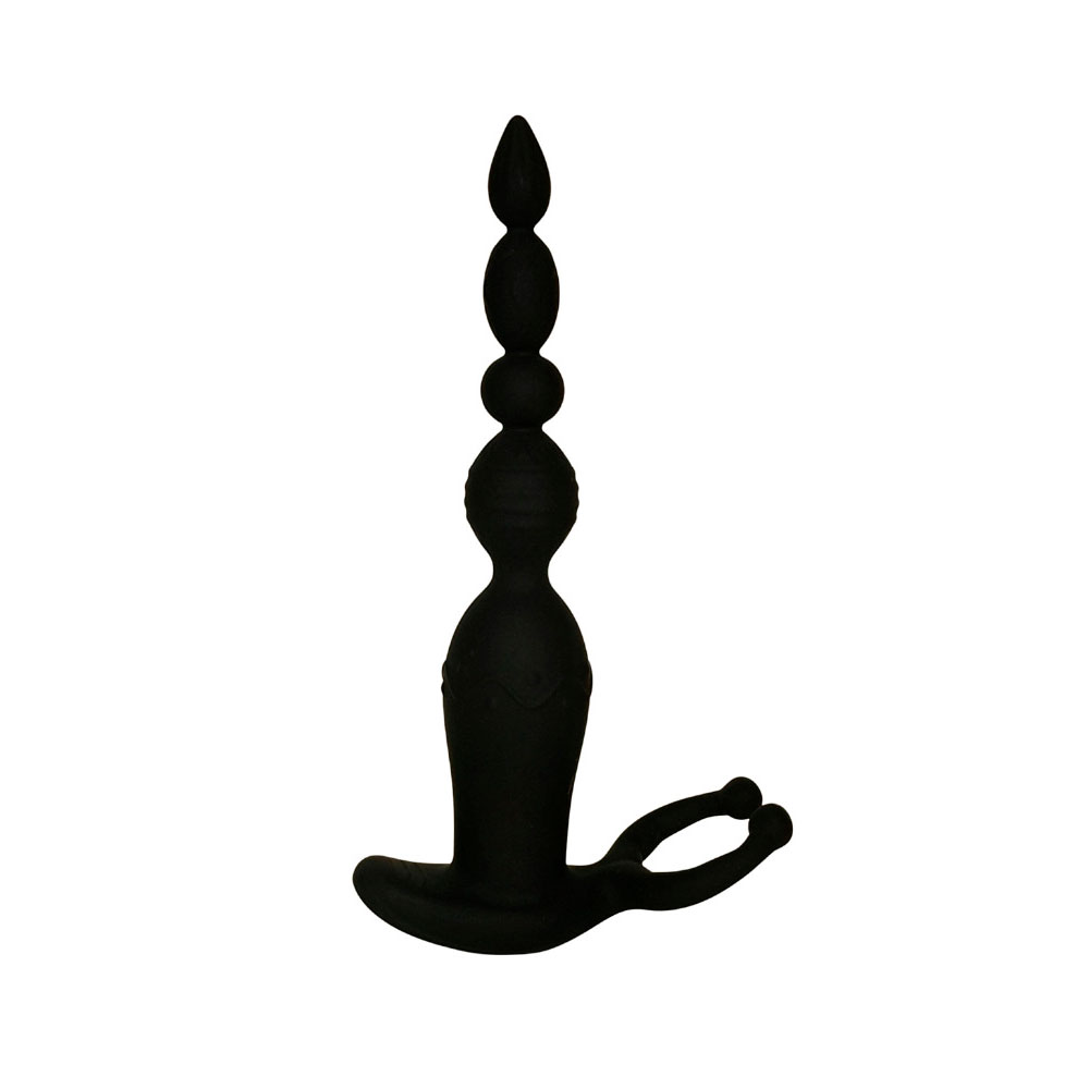 Plug Anal Escalonado Recarregável, Feito em Silicone com 9 Modos de Vibração e Interação por Aplicativo - 16,5 x 3,5 cm - 2