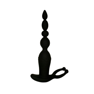 Foto 2 do produto Plug Anal Escalonado Recarregável, Feito em Silicone com 9 Modos de Vibração e Interação por Aplicativo - 16,5 x 3,5 cm