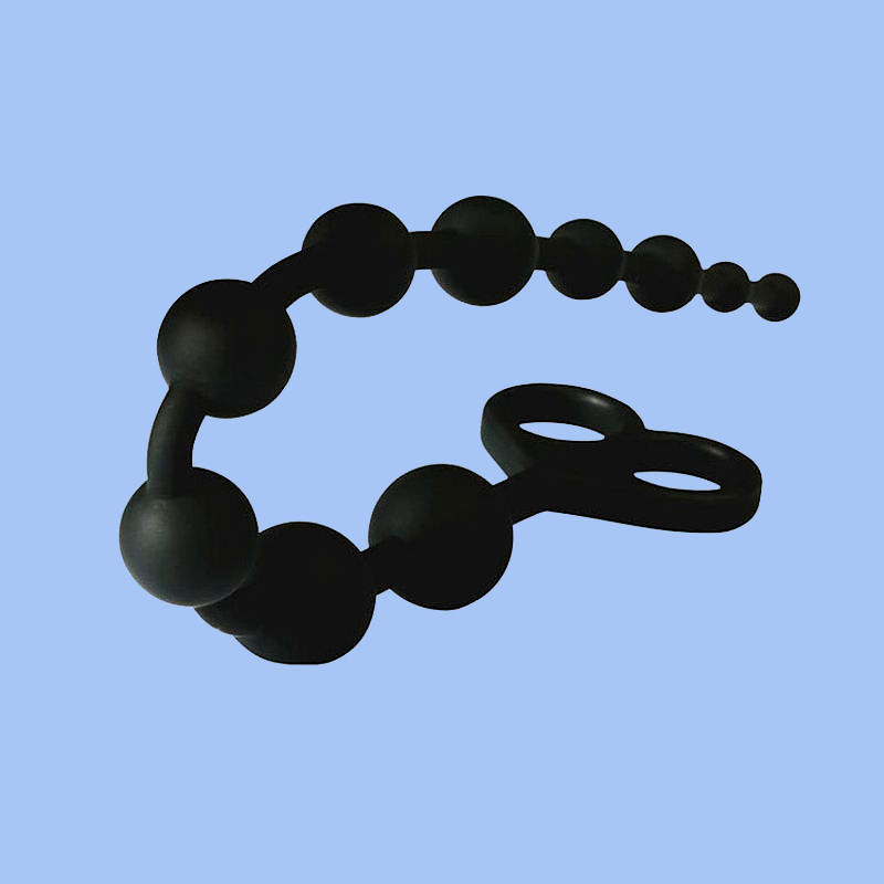 Plug Anal Escalonado em Silicone com 10 Esferas Gradativas e Alça de Segurança - Butt Tail | 30 x 2,4 cm - 3