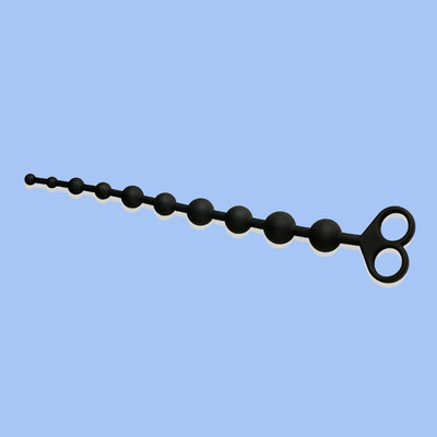Foto 4 do produto Plug Anal Escalonado em Silicone com 10 Esferas Gradativas e Alça de Segurança - Butt Tail | 30 x 2,4 cm