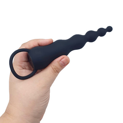 Plug Anal Escalonado em Silicone com 10 Modos de Vibração, Alça de Segurança, Recarregável e Resistente à Água - Youvibe | 13 x 3 cm