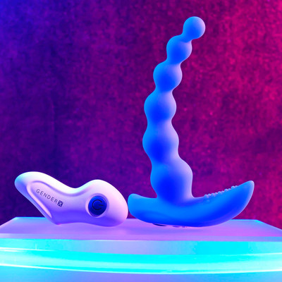 Plug Anal Escalonado em Silicone com 10 Modos de Vibração, Nódulos Massageadores, Controle Remoto e Recarregável - Gender X Beaded Pleasure