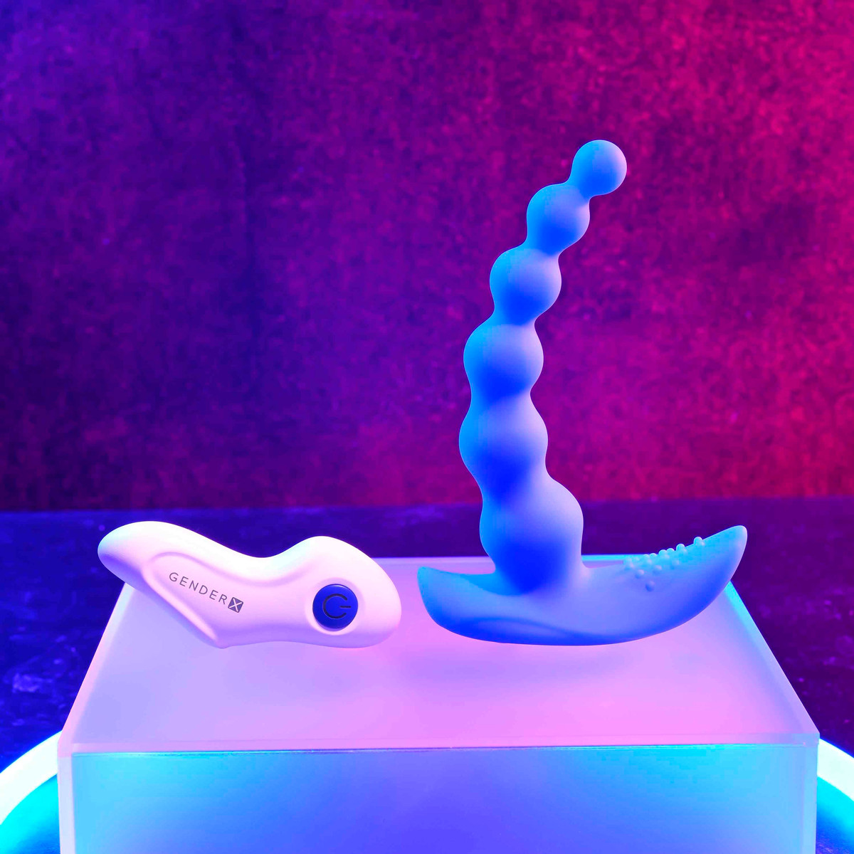 Plug Anal Escalonado em Silicone com 10 Modos de Vibração, Nódulos Massageadores, Controle Remoto e Recarregável - Gender X Beaded Pleasure - 5
