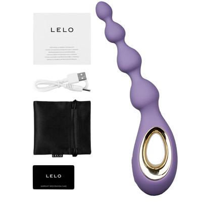 Foto 6 do produto Plug Anal Escalonado em Silicone com 8 Modos de Vibração, Nódulos Massageadores e Tecnologia Bow-Motion - Lelo SORAYA Beads | Disponível em 2 Cores