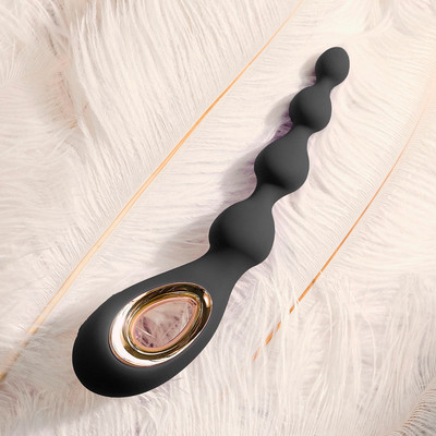 Plug Anal Escalonado em Silicone com 8 Modos de Vibração, Nódulos Massageadores e Tecnologia Bow-Motion - Lelo SORAYA Beads | Disponível em 2 Cores